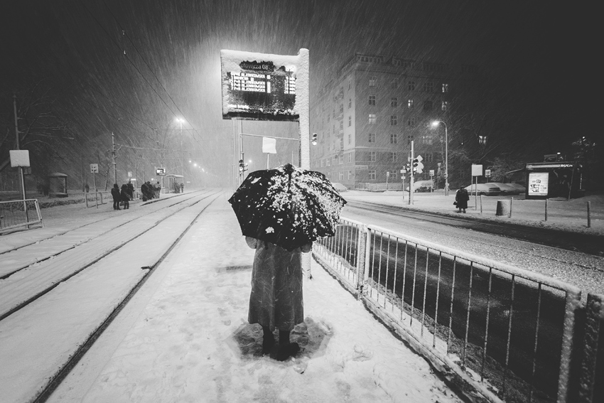 Warszawa - zamieć śnieżna