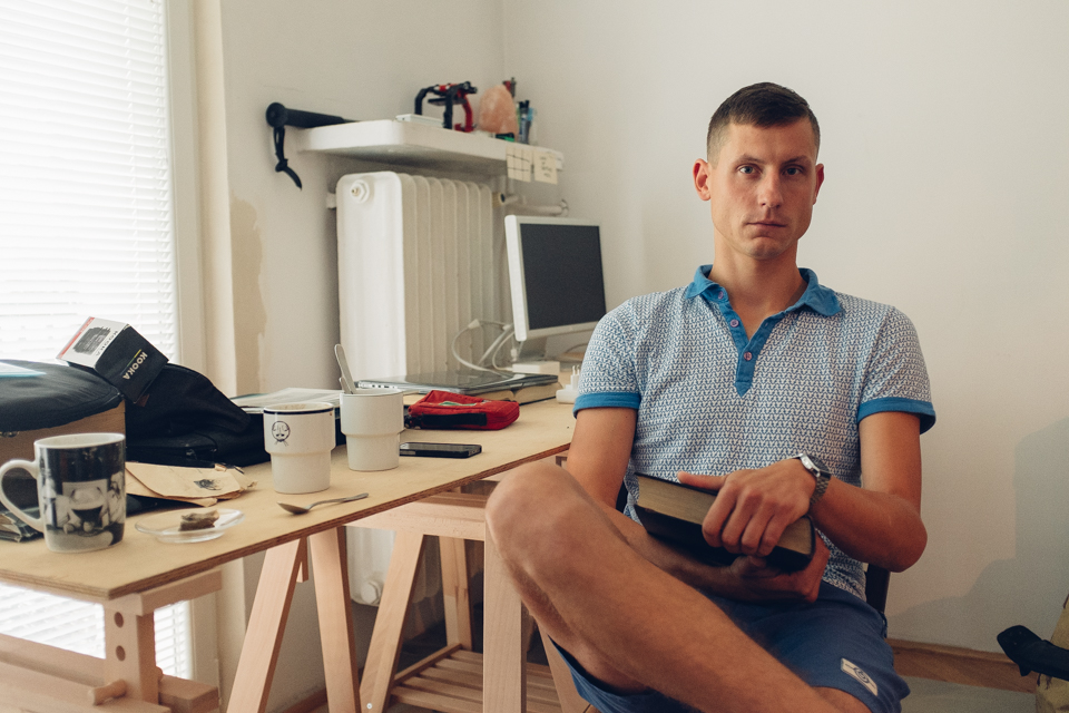 Jakub Wróblewski w swojej pracowni